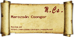 Marozsán Csongor névjegykártya