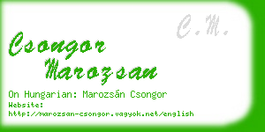 csongor marozsan business card
