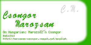 csongor marozsan business card